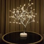Pom decorativ luminat pentru Craciun, pentru interior/exterior, Arbore cu baterii + USB, 108 LED-uri, alb cald - imagine 3