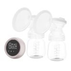 Pompa de San Electrica 2 in 1, Embo, cu 2 Biberoane, Capacitate 180 ml, Incarcare USB Tip C, 1200 mAh, 2 Moduri, 9 Viteze, Roz Transparent - imagine 9