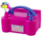 Pompa Electrica de Umflat Baloane, Embo, cu Doua Iesiri, 220V, Putere 600W, Accesorii petrecere, Mov