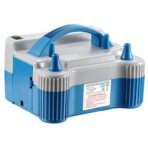 Pompa Electrica de Umflat Baloane, Embo, cu Doua Iesiri, 220V, Putere 700W, Accesorii petrecere, Albastru-Gri