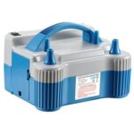 Pompa Electrica de Umflat Baloane, Embo, cu Doua Iesiri, 220V, Putere 700W, Accesorii petrecere, Albastru-Gri
