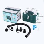 Pompa Electrica de Umflat Baloane, Embo, cu Doua Iesiri, Accesorii Incluse, 220V, Putere 600W, Accesorii petrecere, Verde - imagine 2