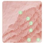 Prosop Absorbant, Embo, din Bumbac, 25 x 25 cm, Model Cirese, cu Agatatoare, Roz - imagine 4
