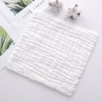 Prosop Absorbant, Embo, din Bumbac, 6 Straturi, 30 x 30 cm, Alb - imagine 5