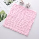 Prosop Absorbant, Embo, din Bumbac, 6 Straturi, 30 x 30 cm, Roz - imagine 5