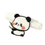 Prosop Absorbant, Embo, din Bumbac, pentru Bebelusi, 19x28 cm, Model Panda, Alb