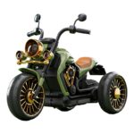 Motocicleta Electrica Embo, cu Acumulator,  Bluetooth, Sistem Anti-Rasturnare, Sistem de Lumini si Sunet, 1-8 Ani, 93 x 48 x 63 cm, Verde