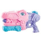Jucarie de apa pentru copii, Rezervor, Pentru Piscina/Plaja, Embo, 6ani+, Tiranozaur, 3 duze, Roz, 660ML