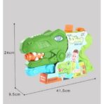 Pistol cu Apa pentru Copii, Rezervor, Pentru Piscina/Plaja, Embo, 6ani+, Tiranozaur, 3 duze, Verde, 1440ML - imagine 6