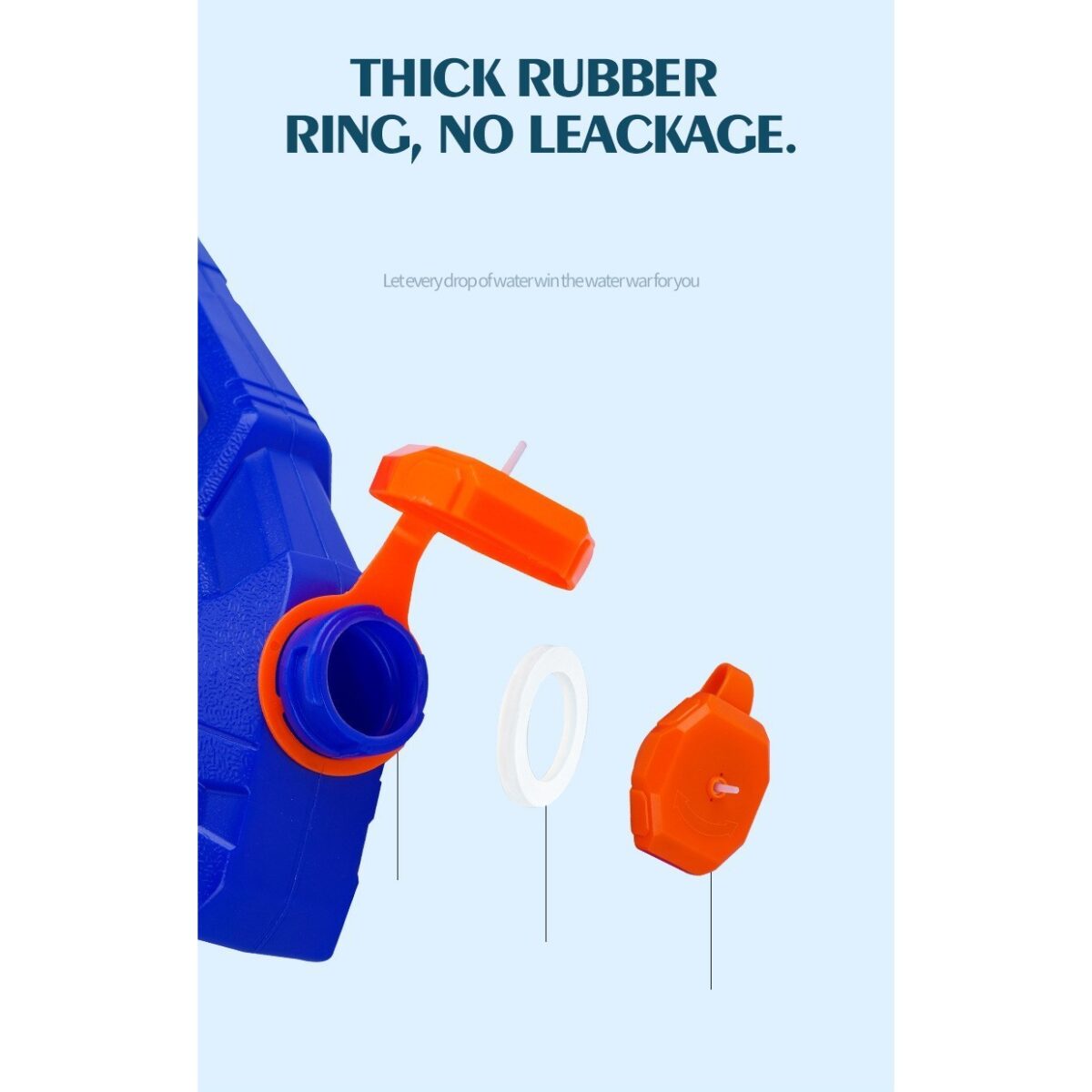 Jucarie de apa pentru copii, Rezervor, Pentru Piscina/Plaja, Embo, 6ani+, Bleumarin/Rosu, 300ML - imagine 3
