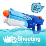 Pistol cu Apa pentru Copii, Rezervor, Pentru Piscina/Plaja, Embo, 6ani+,  Albastru, 600ML - imagine 3