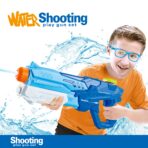 Pistol cu Apa pentru Copii, Rezervor, Pentru Piscina/Plaja, Embo, 6ani+,  Albastru, 600ML - imagine 4