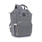 Rucsac Multifunctional pentru Mamici, Embo, din Panza Oxford, Compartimentare Multipla, Impermeabil, 43 x 18 x 26 cm, Gri Inchis - imagine 5