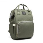 Rucsac Multifunctional pentru Mamici, Embo, din Panza Oxford, Compartimentare Multipla, Impermeabil, 43 x 18 x 26 cm, Verde Army - imagine 2