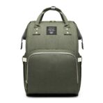 Rucsac Multifunctional pentru Mamici, Embo, din Panza Oxford, Compartimentare Multipla, Impermeabil, 43 x 18 x 26 cm, Verde Army - imagine 4
