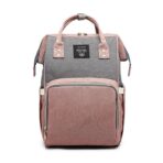Rucsac Multifunctional pentru Mamici, Embo, din Panza Oxford, Compartimentare Multipla, Impermeabil, 43 x 18 x 26 cm, Roz/Gri - imagine 11