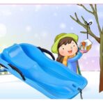 Sanie, Embo, din Plastic, +3 Ani, 87 x 40 x 17.5 cm, cu Frana si Franghie, pentru Adulti si Copii, Albastru - imagine 5