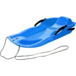 Sanie, Embo, din Plastic, +3 Ani, 87 x 40 x 17.5 cm, cu Frana si Franghie, pentru Adulti si Copii, Albastru