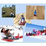 Sanie, Embo, din Plastic, +3 Ani, 87 x 40 x 17.5 cm, cu Frana si Franghie, pentru Adulti si Copii, Rosu - imagine 3