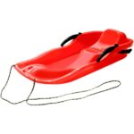 Sanie, Embo, din Plastic, +3 Ani, 87 x 40 x 17.5 cm, cu Frana si Franghie, pentru Adulti si Copii, Rosu
