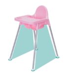 Scaun de Masa, Embo, pentru Bebelusi si Copii 6-36 Luni, din Plastic/Metal, Centura in 2 Puncte, Tava Detasabila, 63 x 57 x 85 cm, Roz - imagine 4