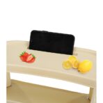 Scaun de Masa pentru Bebelusi si Copii, Embo, Tavita si Husa Detasabile, Multifuncțional, Stabil, Centura de Siguranta, Cos de Depozitare, Bej, cu Umbrela Roz, de la 6 Luni - imagine 7