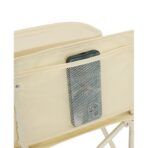 Scaun de Masa pentru Bebelusi si Copii, Embo, Tavita si Husa Detasabile, Multifuncțional, Stabil, Centura de Siguranta, Cos de Depozitare, Bej, cu Umbrela Verde, de la 6 Luni - imagine 7