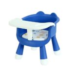 Scaun de Masa pentru Copii, Embo, 2 in 1, Tavita Detasabila, Spatar Ergonomic, +6 Luni, Inaltime 36 cm, Albastru