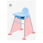 Scaun de masa telescopic pentru bebelusi si copii, Embo, cu Suport picioare si Centura de siguranta, reglabil pe inaltime, Varsta 6-32 luni, Gri - imagine 4