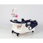 Scaun pentru Copii 2 in 1, Embo, pentru Servit Masa si pentru Baie, Multifunctional, Pliabil, Portabil, din Plastic, Spatar Reglabil, 58 x 39 cm, Albastru - imagine 2