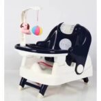 Scaun pentru Copii 2 in 1, Embo, pentru Servit Masa si pentru Baie, Multifunctional, Pliabil, Portabil, din Plastic, Spatar Reglabil, 58 x 39 cm, Albastru - imagine 3