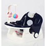 Scaun pentru Copii 2 in 1, Embo, pentru Servit Masa si pentru Baie, Multifunctional, Pliabil, Portabil, din Plastic, Spatar Reglabil, 58 x 39 cm, Albastru - imagine 4