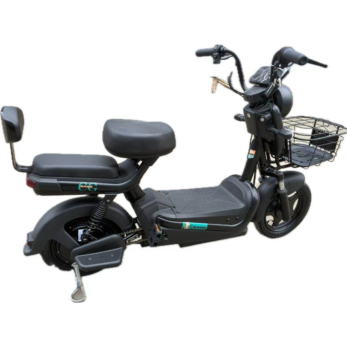 Scuter Electric KG, Saige, Fara Permis, Motor 500W, Baterie 48V20Ah, Autonomie 60km, 153x40x85 cm, Viteza Maxima 25km/h, Negru - imagine 7