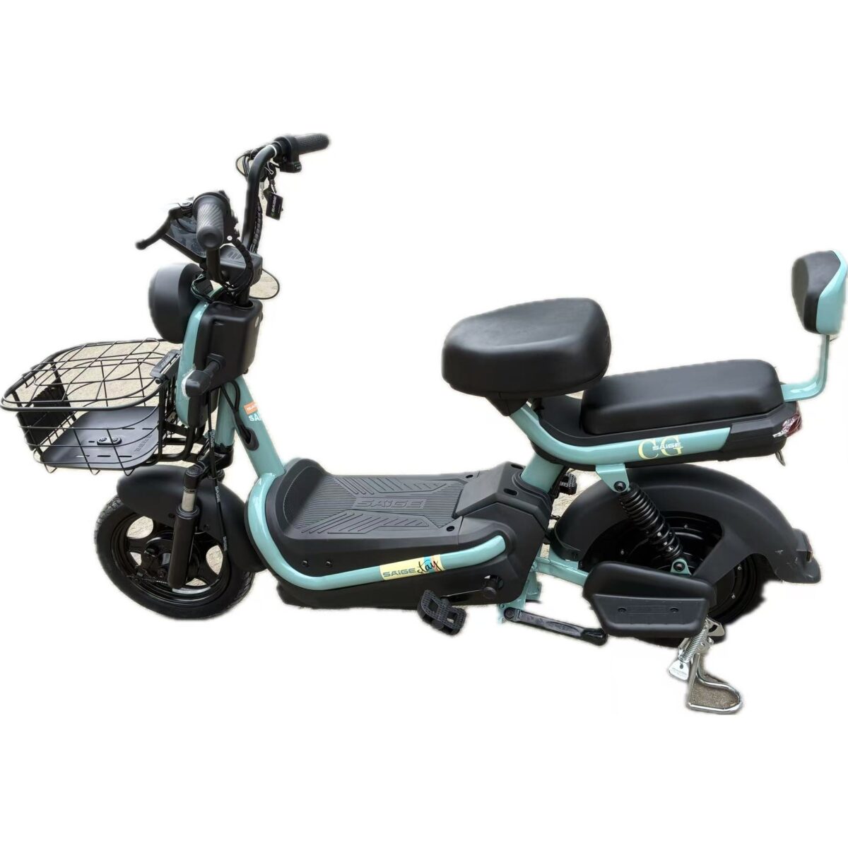 Scuter Electric KG, Saige, Fara Permis, Motor 500W, Baterie 48V20Ah, Autonomie 60km, 153x40x85 cm, Viteza Maxima 25km/h, Verde - imagine 4