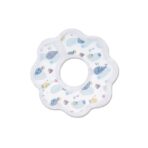 Set 10 Bavete de Unica Folosinta, Embo, Model Animalute Marine, pentru Bebelusi, din Bumbac, Impermeabil, 28 x 28 cm, Alb/Albastru