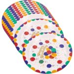 Set 10 Farfurii de Unica Folosinta, Embo, din Carton, 18 cm, Model Happy Birthday, Multicolor