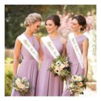 Set 10 Panglici Bride to Be si Team Bride, Embo, din Panza, Alb/Roz - imagine 2