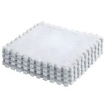 Set 10 Piese Covor tip Puzzle, Embo, Spuma EVA, Pufos, 30 x 30 x 1 cm, Alb - imagine 3