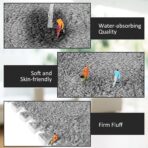 Set 10 Piese Covor tip Puzzle, Embo, Spuma EVA, Pufos, 30 x 30 x 1 cm, Gri - imagine 4