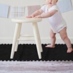 Set 10 Piese Covor tip Puzzle, Embo, Spuma EVA, Pufos, 30 x 30 x 1 cm, Negru - imagine 8