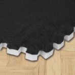 Set 10 Piese Covor tip Puzzle, Embo, Spuma EVA, Pufos, 30 x 30 x 1 cm, Negru - imagine 13