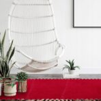 Set 10 Piese Covor tip Puzzle, Embo, Spuma EVA, Pufos, 30 x 30 x 1 cm, Rosu - imagine 4