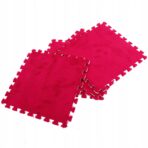 Set 10 Piese Covor tip Puzzle, Embo, Spuma EVA, Pufos, 30 x 30 x 1 cm, Rosu - imagine 8