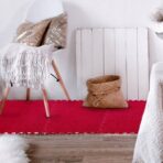 Set 10 Piese Covor tip Puzzle, Embo, Spuma EVA, Pufos, 30 x 30 x 1 cm, Rosu - imagine 10