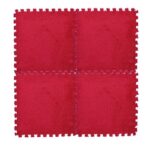 Set 10 Piese Covor tip Puzzle, Embo, Spuma EVA, Pufos, 30 x 30 x 1 cm, Rosu - imagine 11