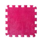 Set 10 Piese Covor tip Puzzle, Embo, Spuma EVA, Pufos, 30 x 30 x 1 cm, Roz