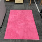 Set 10 Piese Covor tip Puzzle, Embo, Spuma EVA, Pufos, 30 x 30 x 1 cm, Roz - imagine 5