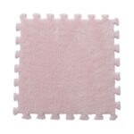 Set 10 Piese Covor tip Puzzle, Embo, Spuma EVA, Pufos, 30 x 30 x 1 cm, Roz Pudrat