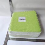 Set 10 Piese Covor tip Puzzle, Embo, Spuma EVA, Pufos, 30 x 30 x 1 cm, Verde - imagine 4
