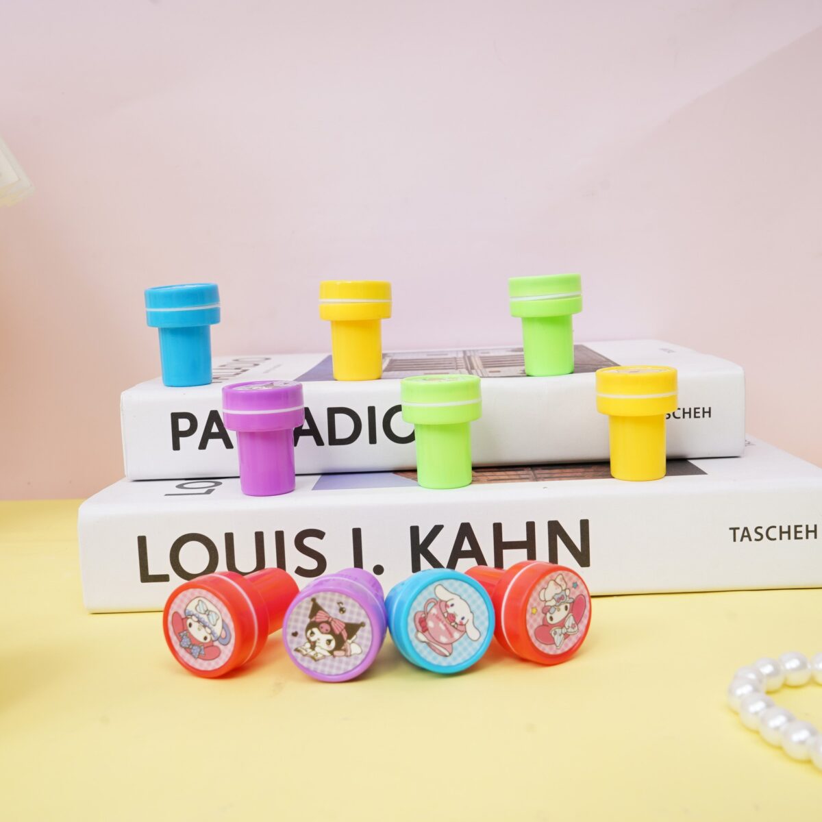 Set 10 Stampile, Embo, pentru Copii 4-6 Ani, Model Printese din Desene, 20 x 5 x 2 cm, Multicolor - imagine 5